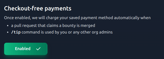 Checkout-free payments